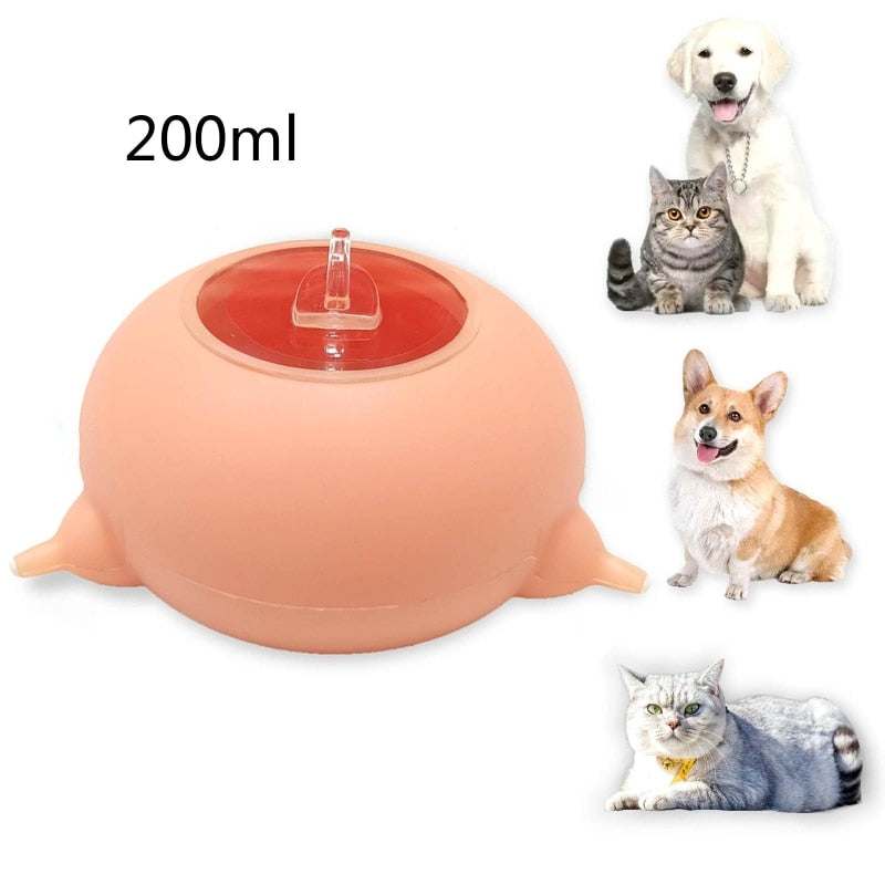 Portable pet milk feeding bowl 200ml for easy travel and outdoor use