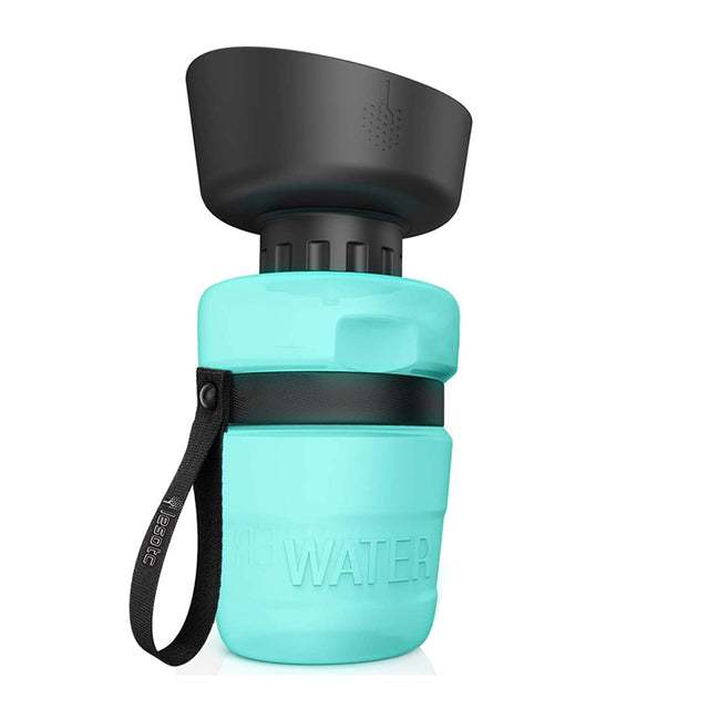 foldable cap outdoor dog water bottle with bowl and leak-proof design