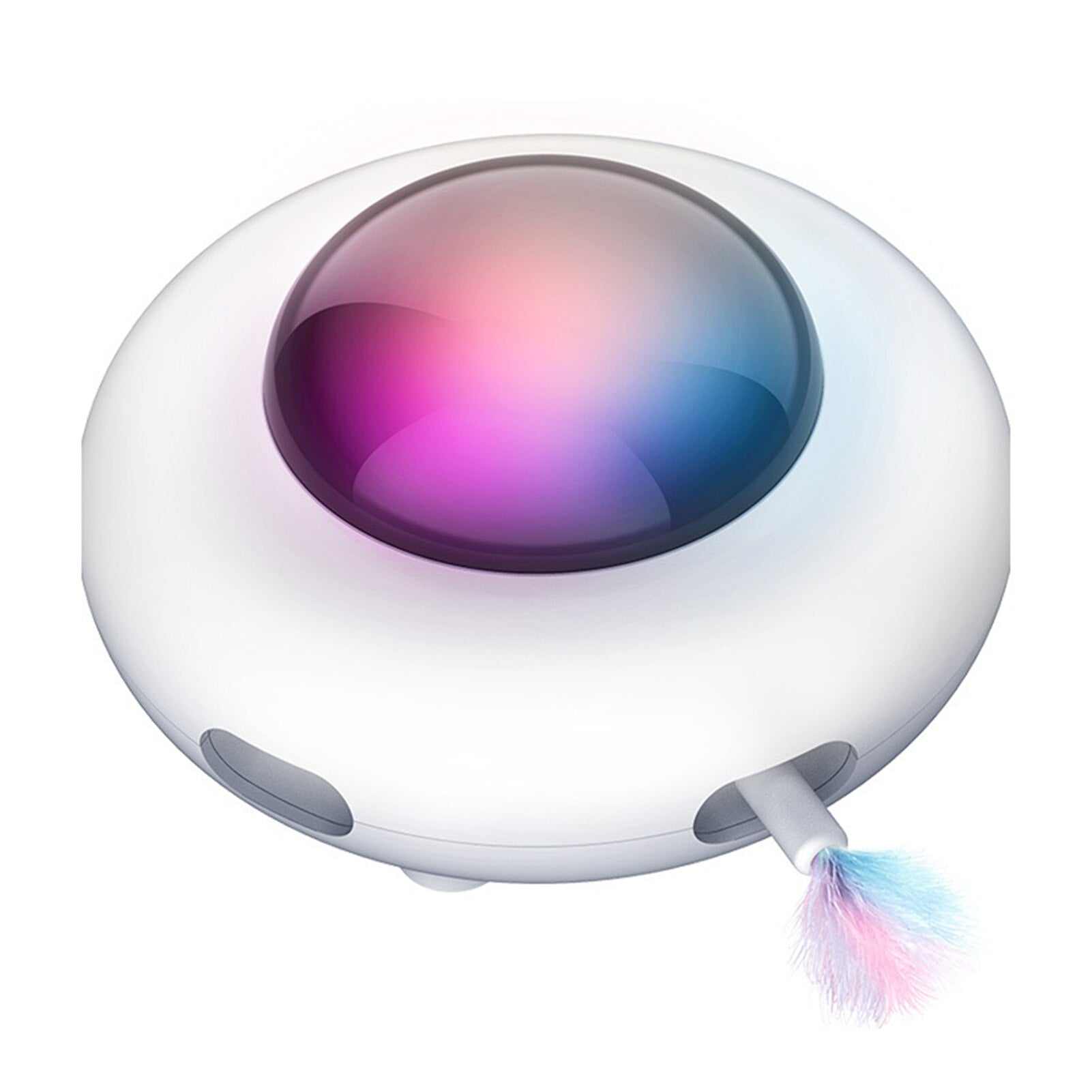 Interactive cat food toy with rolling ball, built-in intelligence, and USB rechargeable design for kitten exercise and play