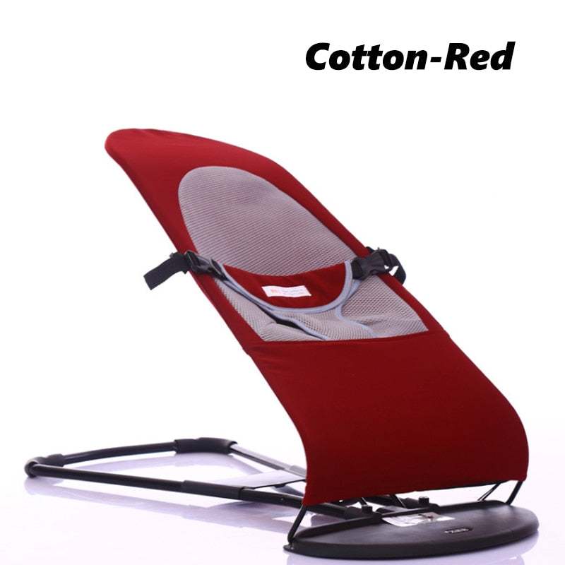 portable pup rocking chair in red with adjustable design for pets up to 35lbs