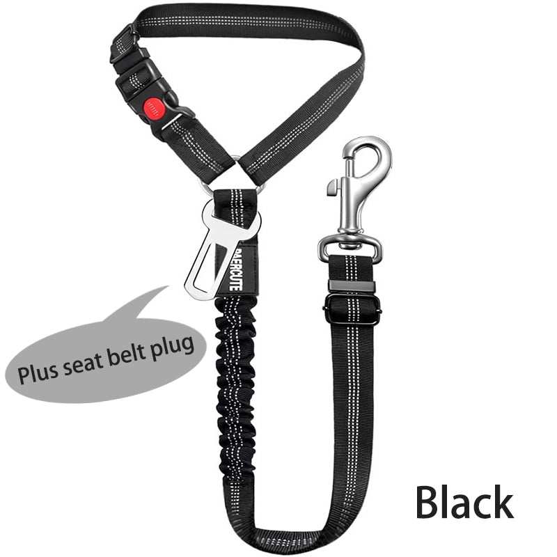 Car Dog Leash – Adjustable Seat Belt Harness for Pet Travel Safety