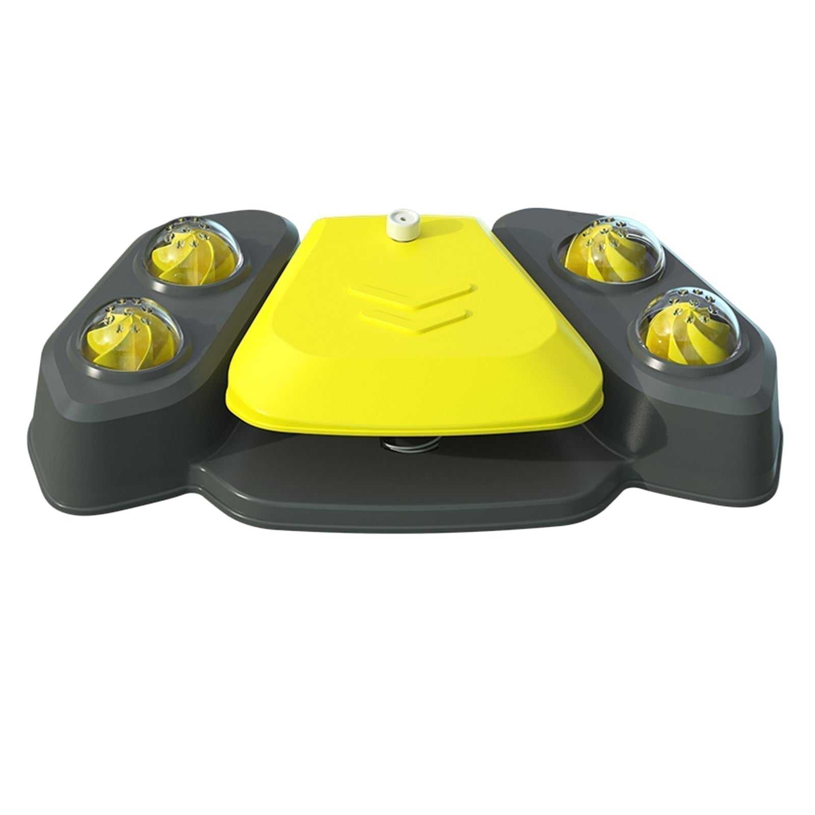 Automatic dog water sprinkler with adjustable fountains and durable yellow and black design for outdoor use