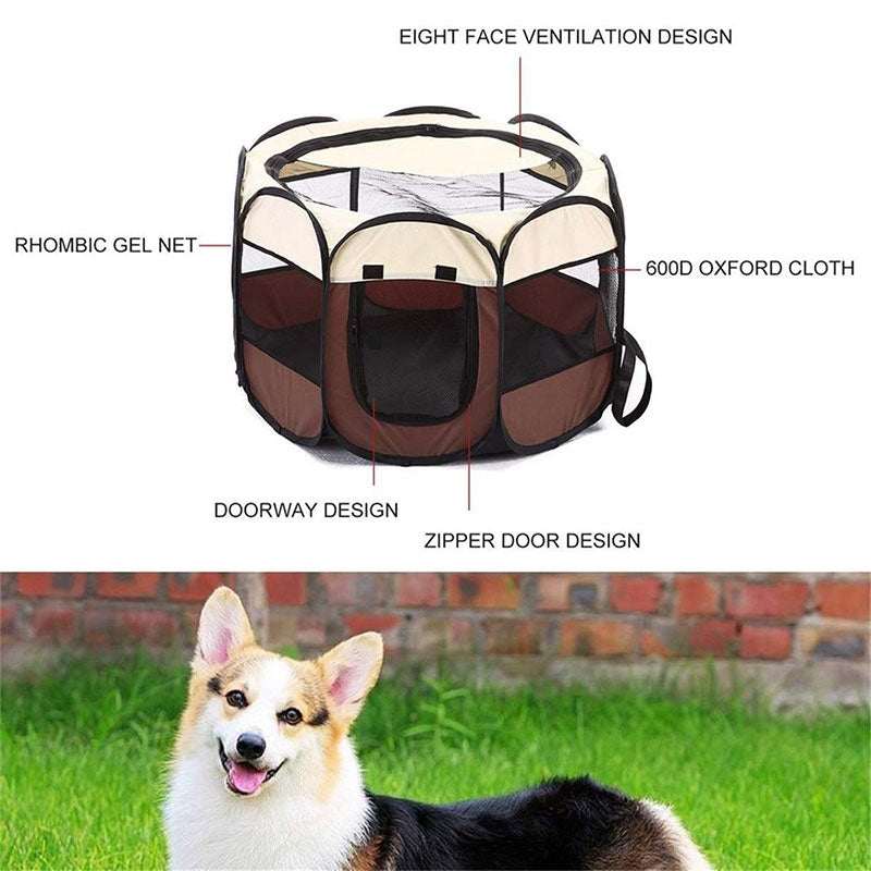 Pop-Up Pet Crate – Portable Foldable Travel Kennel for Dogs & Cats