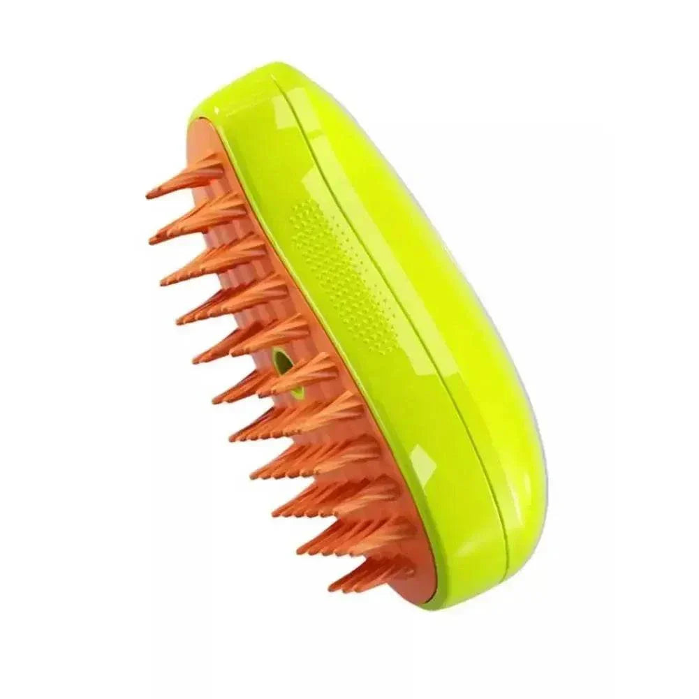 Steamy Pet Brush with steam technology for deep cleaning and detangling pet fur