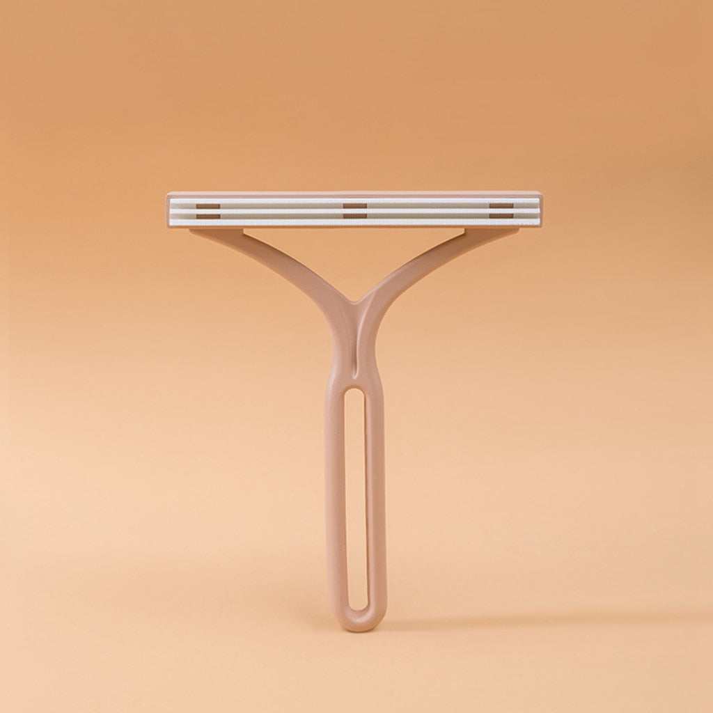 Double ended manual pet hair lint remover with stainless steel teeth for detangling and grooming pets