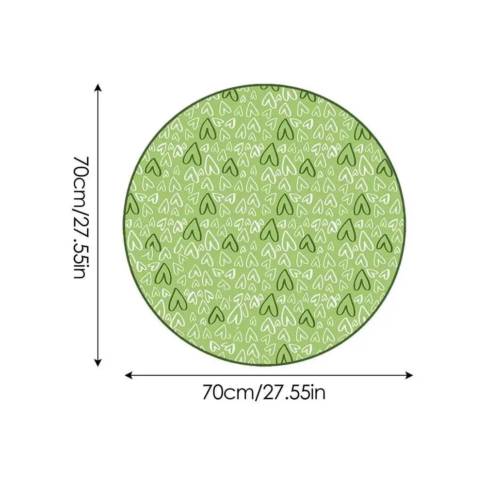 2 in 1 simulated interactive hunting cat toy with green paw print pattern, 70cm diameter