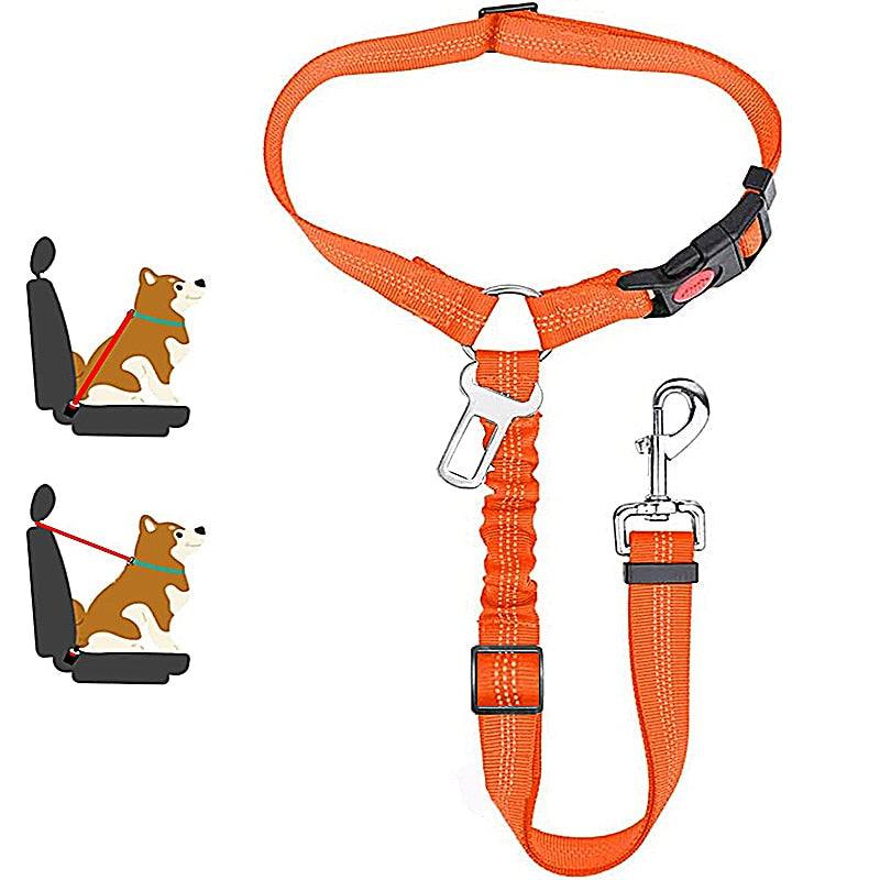 Car Dog Leash – Adjustable Seat Belt Harness for Pet Travel Safety