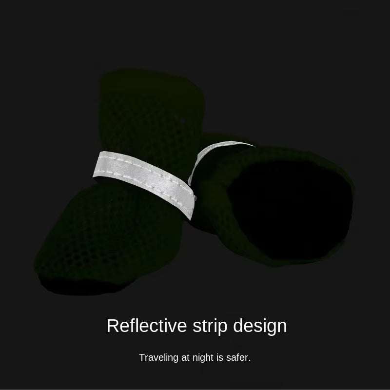 4Pc, Dog Shoes Non-Slip Breathable Wear-Resistant Dog Boots Suitable for Small Medium Sized Pets Puppy Protective Footwear.