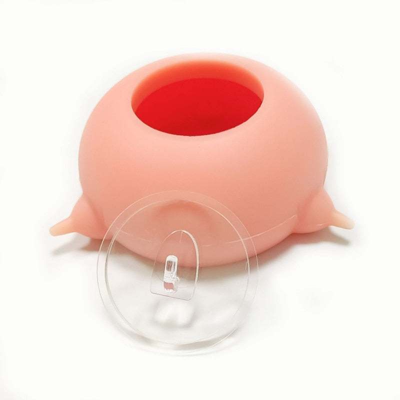 compact portable pet milk feeding bowl with lid for easy travel and cleaning