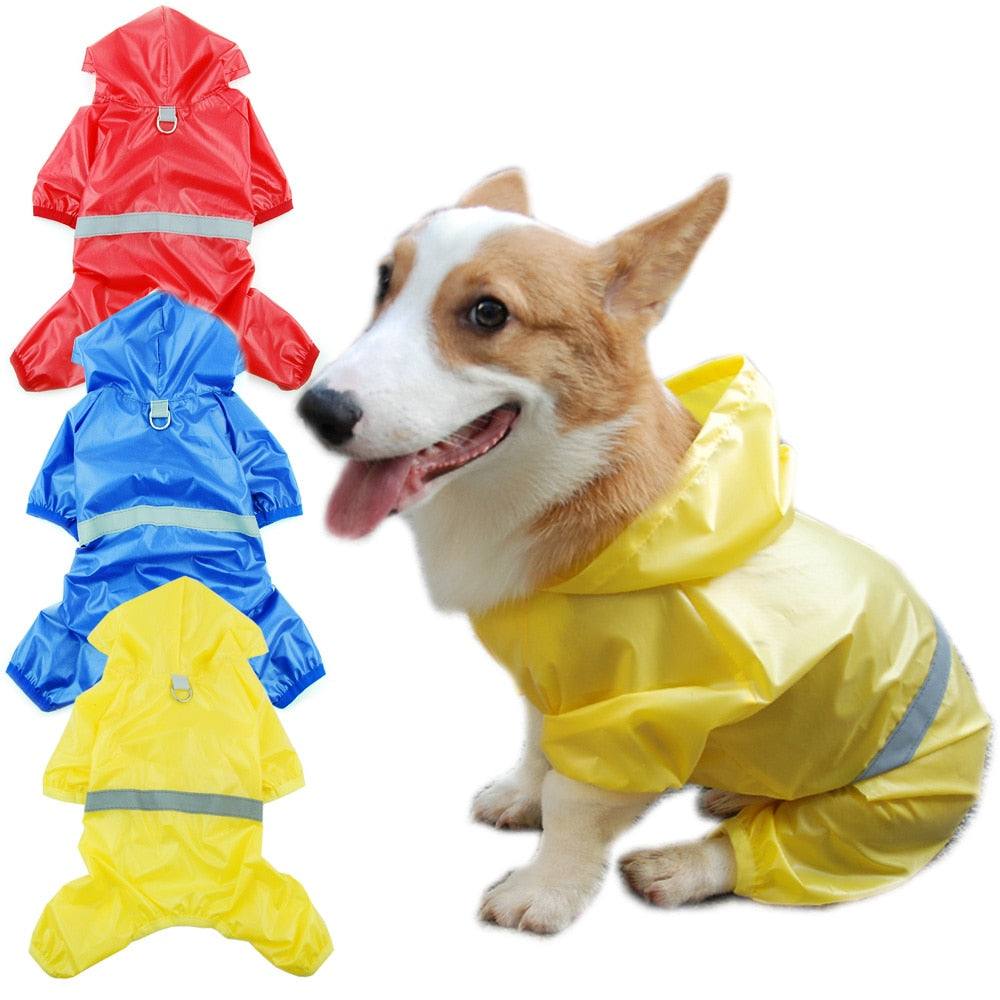 Reflective All-weather Waterproof Dog Rain Coat For Dogs