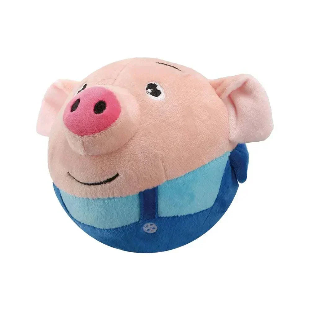 Active Moving Pet Plush Toy pig-shaped soft durable pet entertainment toy