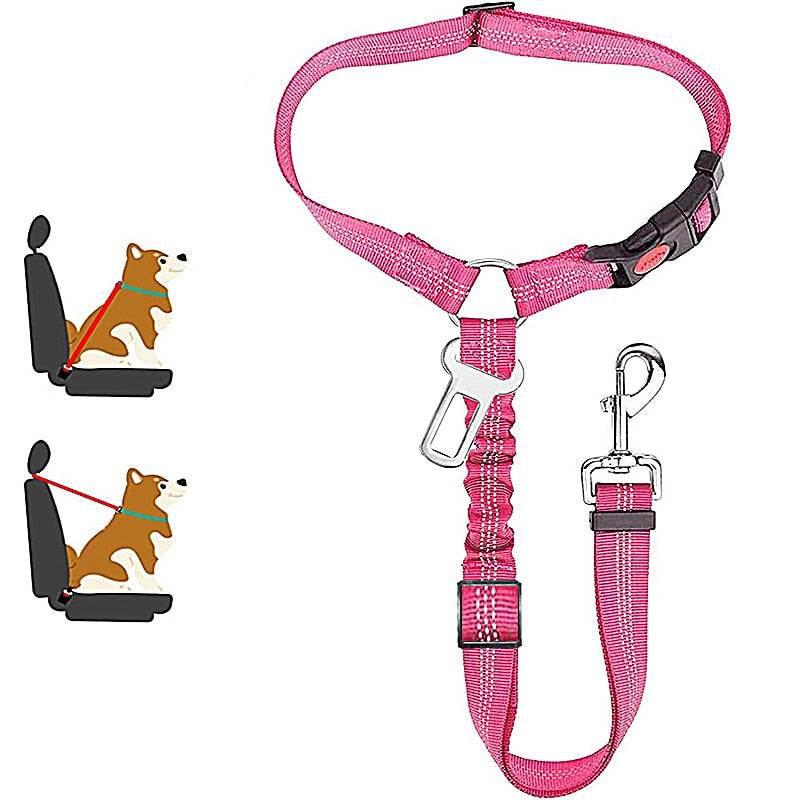 Car Dog Leash – Adjustable Seat Belt Harness for Pet Travel Safety