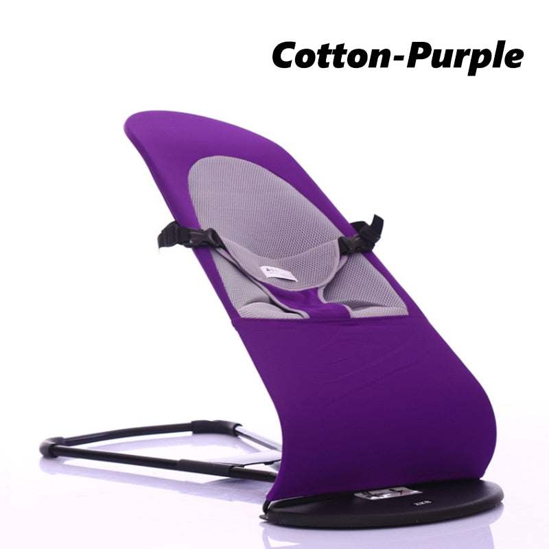 portable pup rocking chair in cotton-purple with adjustable seat and breathable mesh for small dogs up to 35lbs