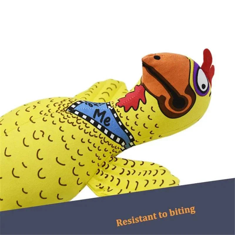 Quack-Quack Duck durable interactive dog toy with squeaker and bite resistance