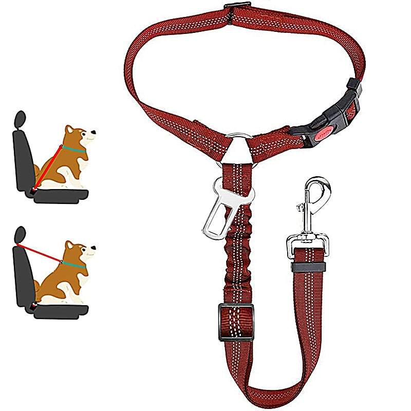 Car Dog Leash – Adjustable Seat Belt Harness for Pet Travel Safety