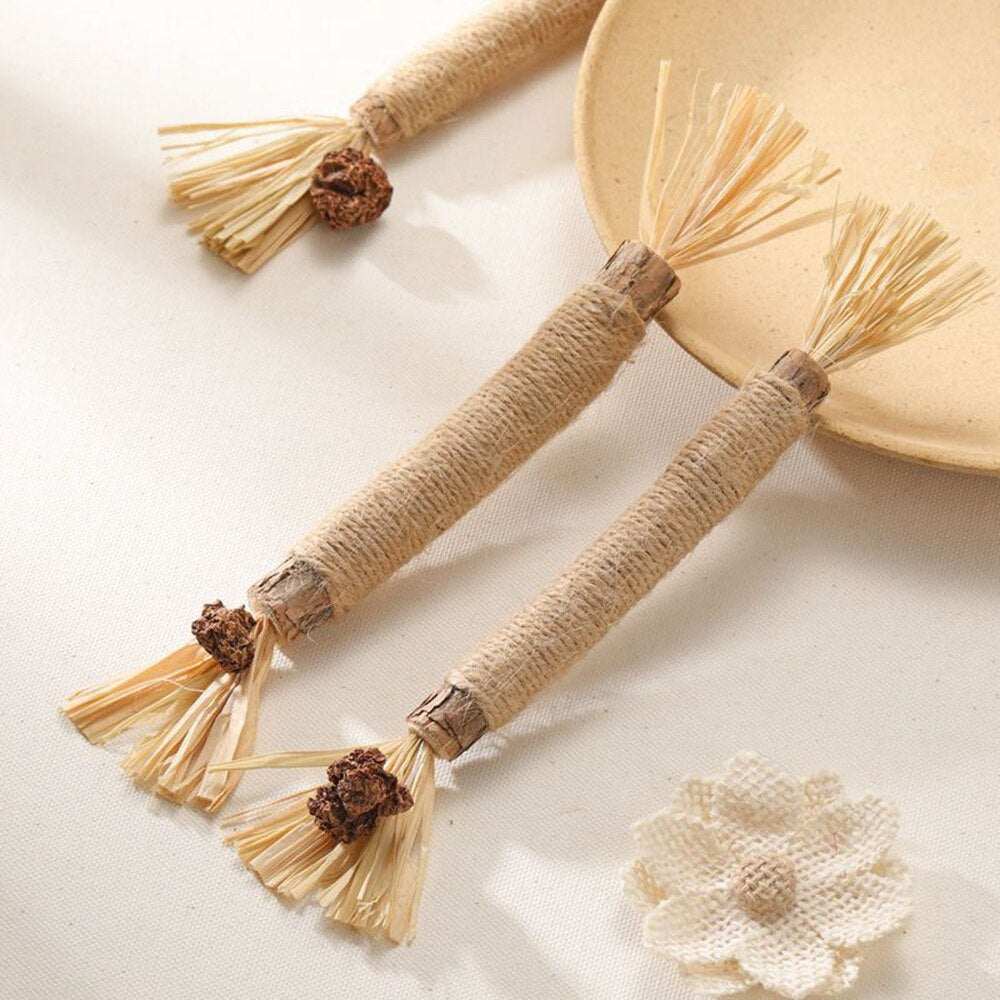 Natural Silvervine Stick cat chew toys set of two for dental health and stress relief