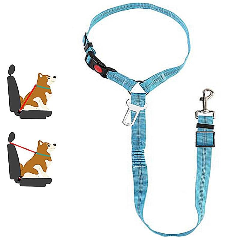 Car Dog Leash – Adjustable Seat Belt Harness for Pet Travel Safety