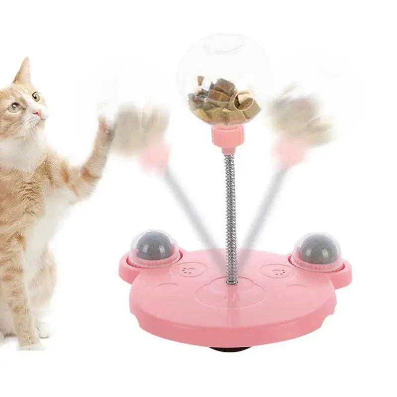 Leaking Treats Ball pet feeder toy with treat dispensing and interactive play for cats