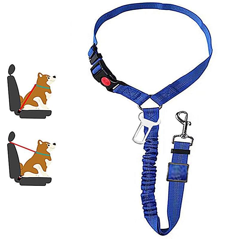 Car Dog Leash – Adjustable Seat Belt Harness for Pet Travel Safety