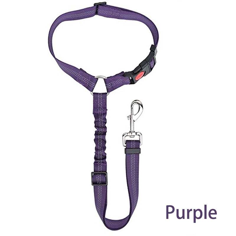 Car Dog Leash – Adjustable Seat Belt Harness for Pet Travel Safety