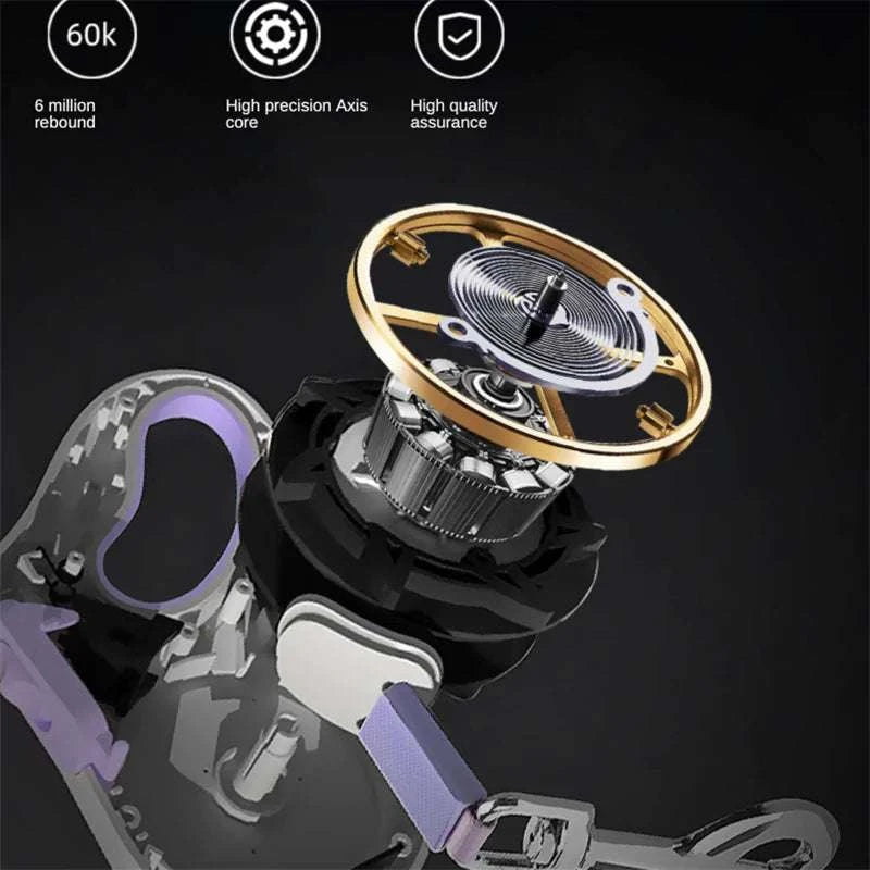 Internal mechanism of a high precision led lights dog leash with retractable nylon strap and locking brake system